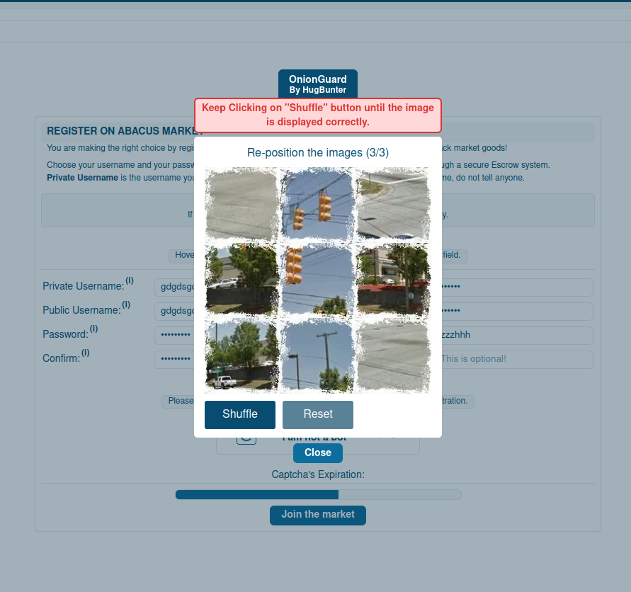 Step 3: CAPTCHA Shuffle